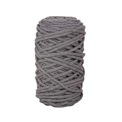 Image de Rayher Braidy Fil de recyclage, 1 pelote env. 65m, tressé, 4 mm, gris, technique du macramé, 42010558