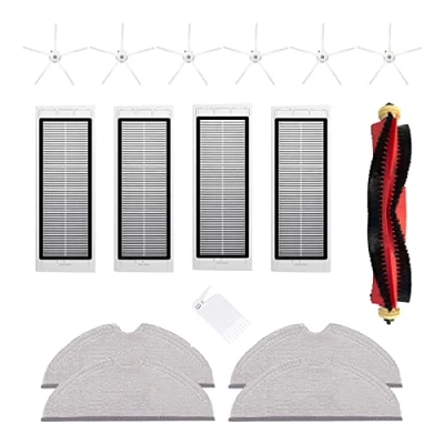 Image de Chiffon Brosse Filtre de Rechange Ensemble d&#039;accessoires pour Robot Aspirateur Xiaomi Roborock E5 E4 S5 Max S6 Pure maxV (16 Pièces)