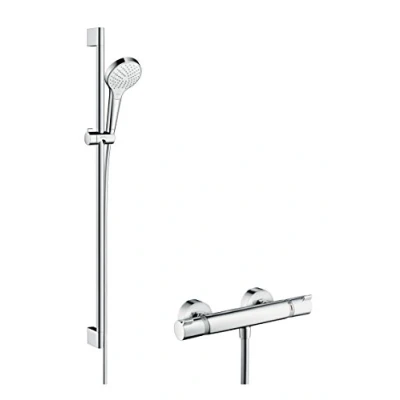 Image de hansgrohe Croma Select S Combi douche Vario avec barre 90 cm / Ecostat Comfort, blanc/chromé, 27014400
