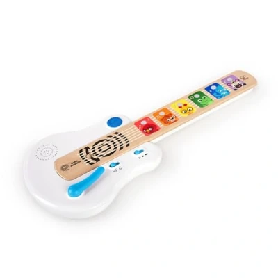 Image de Baby Einstein, Hape, Guitare Électronique Strum Along Songs Magic Touch, jouet musical en bois, 2 modes de jeu, instruments musique pour enfants, à partir 6 mois