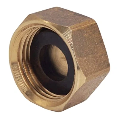 Image de SKIR&#039;CO Lot de 8 Bouchons Laiton Femelle 3/8&quot; avec Rondelles, Bouchon d&#039;obturation, Tuyau, Filetage BSP Femelle, Capuchon Hexagonal