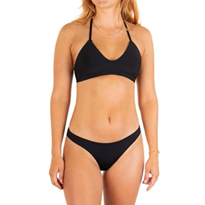 Image de Hurley Femme W Adjustable Bikini Top Maillot de bain, Multicolore (Newprint Or Black/White), S EU
