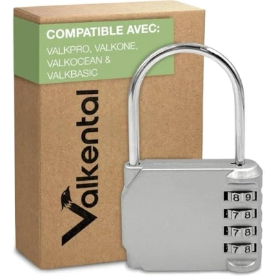 Image de Valkental cadenas à combinaison 4 chiffres Convient comme et serrure broche Compatible avec ValkPro, ValkOne &amp; ValkOcean Réglage sans outils…