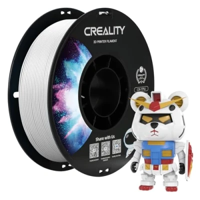 Image de Creality Official TPU White 1KG, Filament 1.75mm Tougher and Stronger 3D Printer, Less Tangle Dimensional Accuracy +/ 0.03mm 1kg/Roll(2.2lbs) Fit for Most FDM Printers