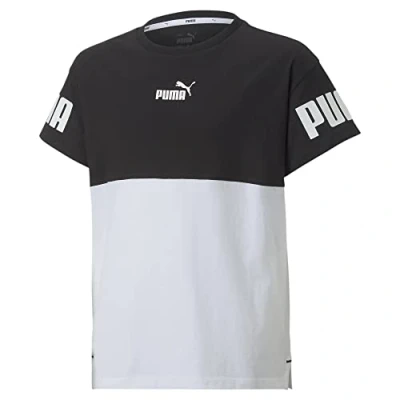 Image de PUMA Power Colorblock Tee G Mixte, Blanc, 152