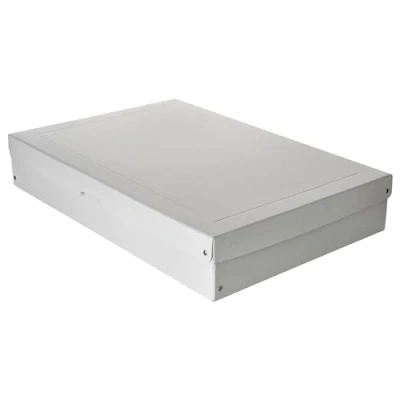 Image de Falken Réf. 22002152000F PureBox PRO 1 boîte de rangement avec couvercle emballage cadeau sans plastique Format A2 hauteur 100 mm poignée découpée entourée d&#039;un ruban Blanc