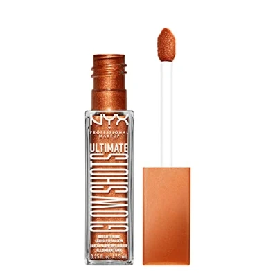 Image de NYX Professional Makeup Fards à Paupières Liquide, Longue Tenue 12h, Sans Résidus &amp; Chutes, À la Vitamine C, Ultimate Glow Shots, Wow Cacao (10)