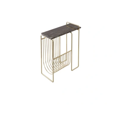 Image de AYTM porte revues Sino, table d&#039;appoint, doré