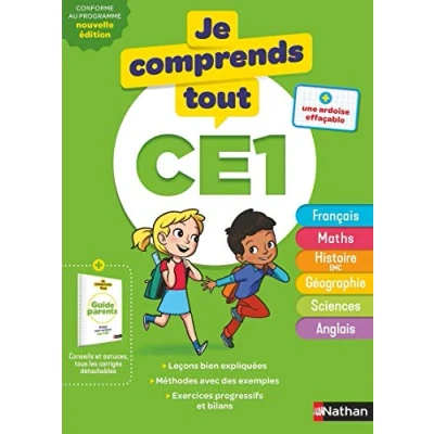 Image de Je comprends tout CE1 en un (cours + exercices) pour réviser le programme du dans toutes les matières Livre d’occasion Correct
