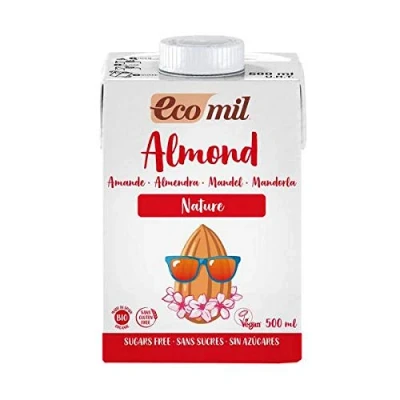 Image de Ecomil Lait Amande Nature Sans Sucre Ajouté Bio 500Ml Vendu par unité