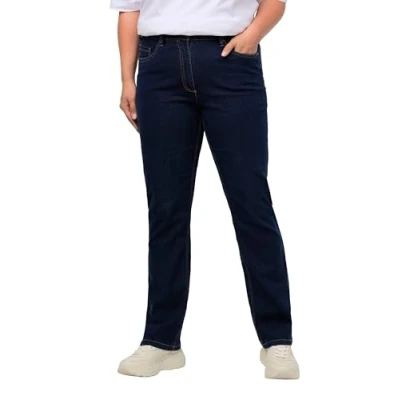 Image de Ulla Popken Jeans Regular Fit Stretch, K Pantalon Femme, Bleu (Bleached 92), 30 EU