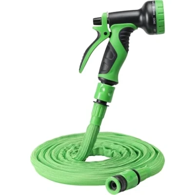 Image de Navaris Tuyau arrosage d&#039;arrosage Extensible 7,5 15m avec 10 Fonctions Pistolet et Adaptateur Robinet Flexible rétractable Jardinage pelouse Plante Fleur