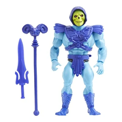 Image de Maîtres de l’Univers Origins, figurine articulée combat, Skeletor, jouet pour collectionneurs et enfants dès 6 ans, HGH45