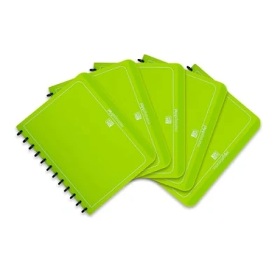 Image de Elba 61420db Classeur à anneaux A4 manageMe, 0,8 mm en polypropylène Vario Zipp, 25 pochettes, Lot de 5, Bleu Foncé Dossier manageMe! vert gazon