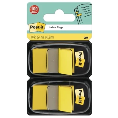 Image de Post it BP299 Marque page standard 25,4 x 44 mm Lot de 2 50 Jaune