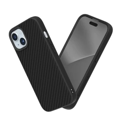 Image de RHINOSHIELD coque compatible avec [iPhone 15] SolidSuit fine technologie d&#039;absorption des chocs et finition premium mate Carbone Neuf