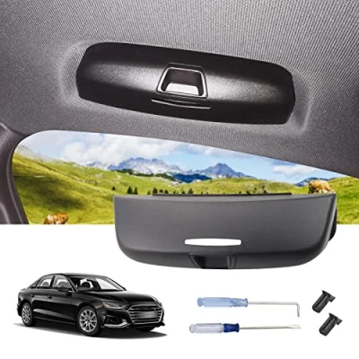Image de LUWU Compatible avec A*UDI A3 8V A4 B8 B9 A5 A6 C7 C8 Q3 8U Q5 Q7 S3 S4 S5 Support de Lunettes Soleil pour Voiture Étui à intérieur