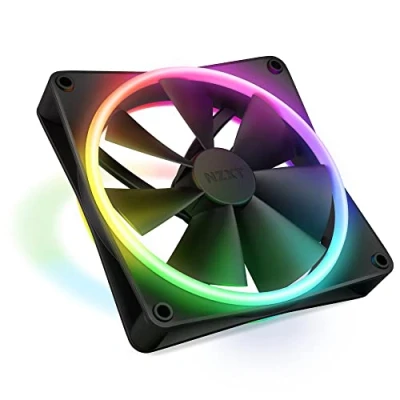 Image de NZXT F140 RGB Duo RF D14SF B1 Ventilateur double LED de 140 mm 20 configurables individuellement Airflow et pression statique équilibrées Commande PWM Noir