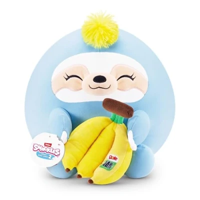 Image de Snackles Series 2 Wave 2, Snack Swap, Sloth, 20 cm by ZURU Cuddly Squishy Comfort Plush with License Brand Accessory (Sloth, Dole Banana)