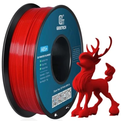 Image de GEEETECH filament ABS+ 1.75 mm, pour imprimante 3D 1 kg, précision dimensionnelle +/ 0.03 Rouge