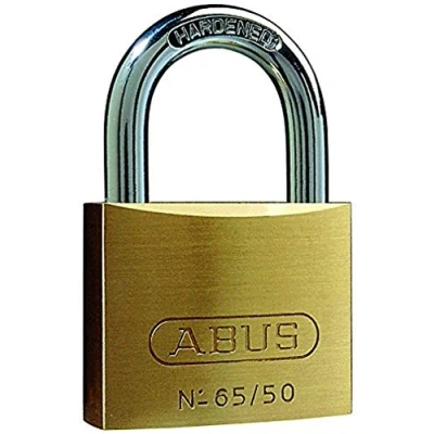 Image de ABUS Cadenas laiton 65/50 Serrure de cave, casier, etc. corps en anse acier trempé niveau sécurité 6