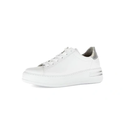 Image de Gabor Comfort Baskets basses, Femme, Taille: 35.5, Weiss/argento Cuir