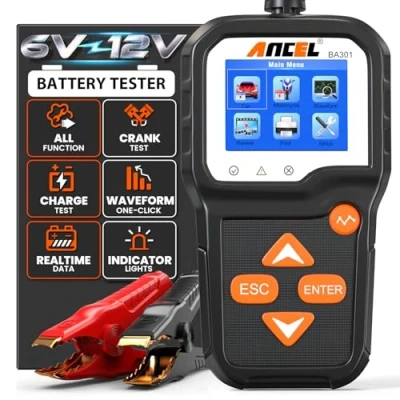 Image de ANCEL BA301 6V 12V Testeur de Charge Batterie Analyseur d&#039;Alternateur Voiture Outil Test système Démarrage pour Camion Léger Bateau Moto et Plus