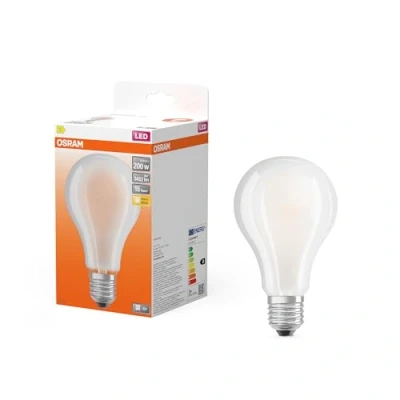 Image de Osram LED Star Classic A200, ampoule à filament mat, culot B22d, blanc chaud (2700 K), 3452 lumens, remplacement des ampoules conventionnelles de 200 W, 1 paquet