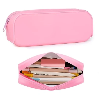 Image de HORJOR Trousse Silicone à Crayons De Grande Capacité Scolaire Fille Ado Pastel école Papeterie Organisateur pour Femme &amp; Homme