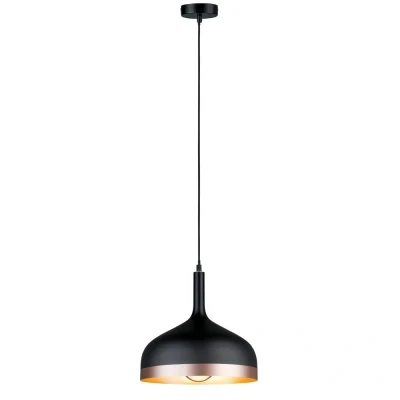 Image de Paulmann 79629 Luminaire en suspension Neordic Embla 1 flamme Noir / Cuivre