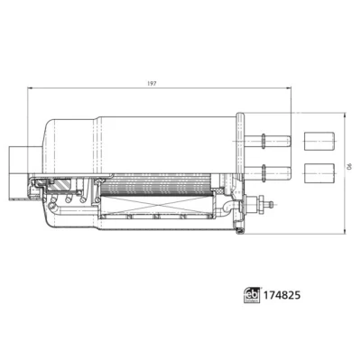 Image de FEBI BILSTEIN 174825 Filtre à Carburant de conduite, avec vis vidange d&#039;eau FIAT: Ducato III Minibus, Van
