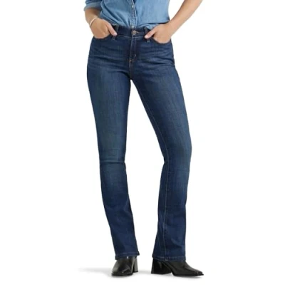 Image de Lee Flex Motion Jean bootcut pour femme, coupe droite Bleu 40 longue