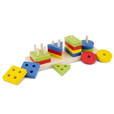 Image de New Classic Toys Geometric Stacking Puzzle, 10500, Multicolore Color