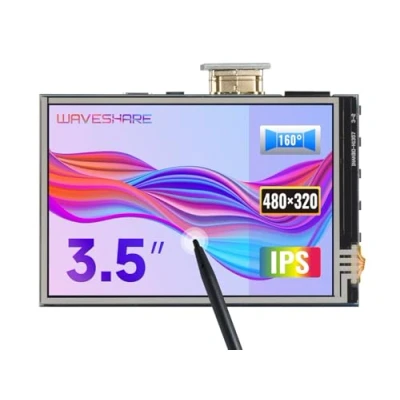 Image de Waveshare 3.5 inch Resistive Touch Screen LCD Controlled High Resolution HDMI Interface Display Panel for Raspberry Pi 2B 3B 3B+ Zero W Support Raspbian Ubuntu System