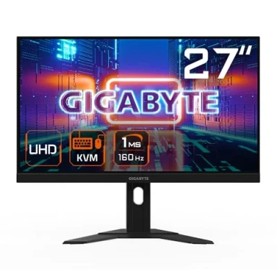 Image de Gigabyte M27U 27&quot; Moniteur de Jeu 4K UHD 3840 x 2160 (UHD), 160Hz, 1ms, KVM, 400 CD/m², FreeSync Premium Pro, DisplayHDR600, HDMI 2.1, DisplayPort 1.4