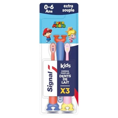 Image de Signal Brosse à Dents Mario Kids 0 6 Ans Extra Souple x3