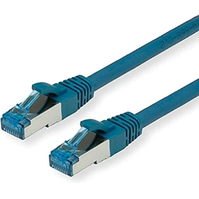 Image de VALUE Cordon LAN Cat 6A Component Level Câble réseau S/FTP Ethernet avec connecteur RJ45 bleu 2 m