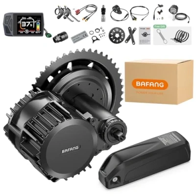 Image de Bafang 48V 1000W BBS03 HD Moteur avec EKD01 Écran LCD et 48V20Ah Downtube Batterie au Lithium de vélo électrique à entraînement Moyen Kits Conversion Ebike