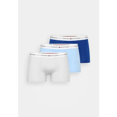 Image de Tommy Hilfiger Signature Trunk 3 PACK Shorty, Homme, Taille: Large, Visual blu/light coast/wedge blu