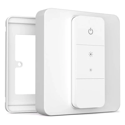 Image de IYOKI® Standard Couvercle d&#039;interrupteur pour Philips Hue Dimmer V2, Compatible avec Switch Cover, Plaque d&#039;adaptation interrupteur à distance, 1 Gang (1 Pack)