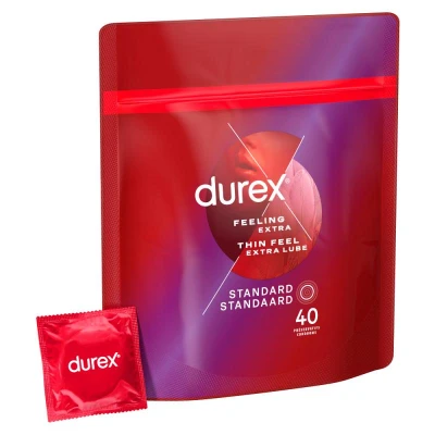 Image de Durex Préservatifs Thin Feel Extra Lube 40 Pièces