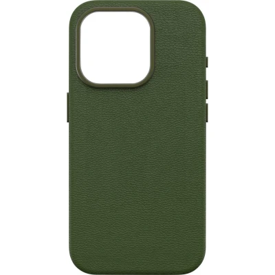 Image de Otterbox Coque Symmetry Series Cactus Leather MagSafe pour iPhone 15 Pro, Antichoc, résistante aux Chutes, de Protection Fine, 3X testée Selon la Norme Militaire, Vert