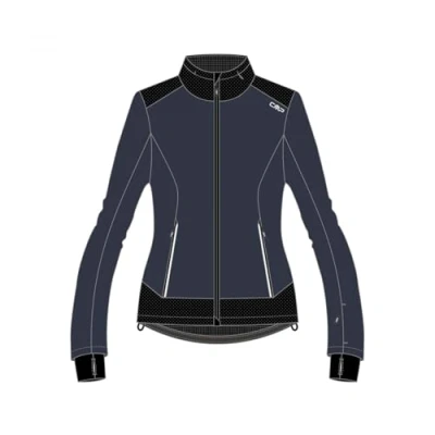 Image de CMP Veste pour femme avec capuche fixe en softshell couplé, anthracite, 44