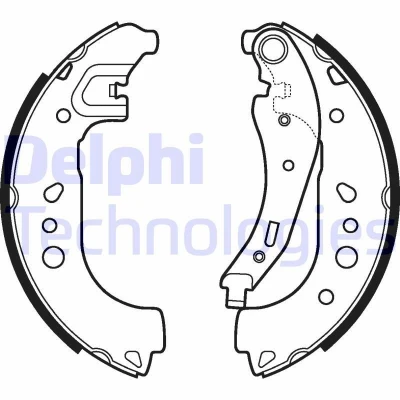 Image de DELPHI LS2109 Mâchoires De Frein 229 42 RENAULT: Twingo 3, SMART: Forfour II 5 portes