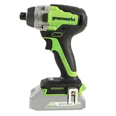 Image de Greenworks GD24ID3 Perceuse Visseuse à Percussion SANS Fil avec Moteur Balais, 4000 ipm, 300Nm de Couple Mandrin Hexagonal 1/4&quot; Batterie 24V Ni Chargeur, Garantie 3 Ans