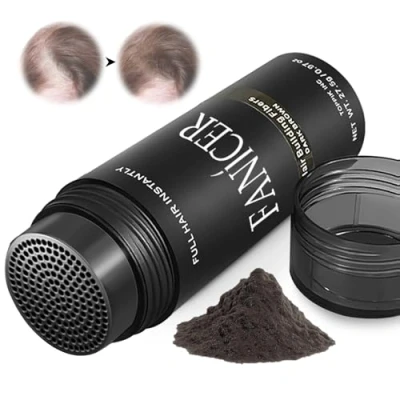 Image de Fibres capillaires,épaississement des cheveux,poudre pour cheveux,Fibres capillaires un look authentique,27.5,châtain foncé.