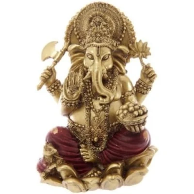 Image de Puckator Statue Ganesh Rouge 16 cm, Mixte, Height 16cm Width 11cm Depth 10cm