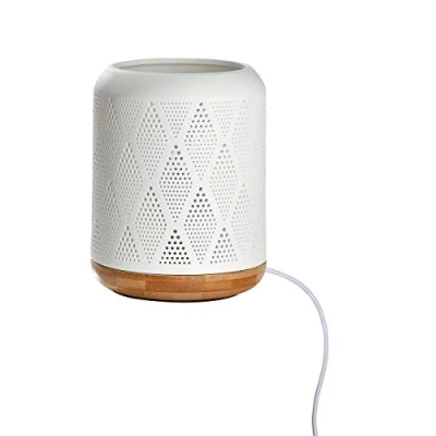 Image de Gilde Lampe en forme de losange Blanc 17,5 x 13 cm