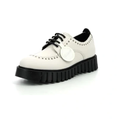 Image de Kickers Derbies Famous Derbies, Femme, Taille: 38, Blanc Cuir