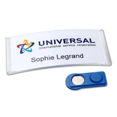 Image de Badges nominatifs magnétiques polar® 35, 20 unités à imprimer soi même, feuilles bristol + CD inclus translucide incolore